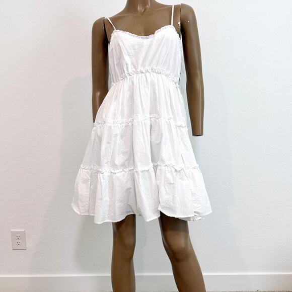 Max + Ash large smocked back tiered spaghetti strap mini dress D1 2303 - Picture 10 of 10